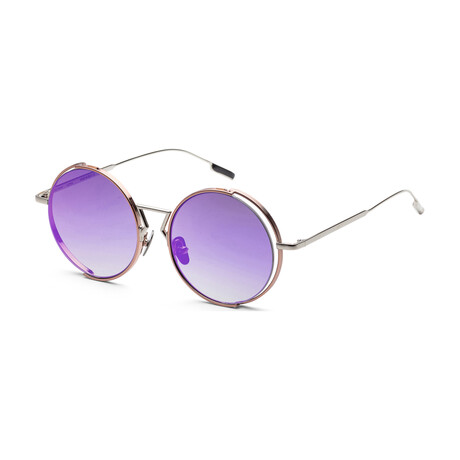 Verso // Men's Alpha IS1004-C Sunglasses // Silver + Blue