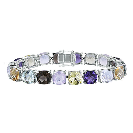 Bali Sterling Silver + Multi Quartz Bracelet