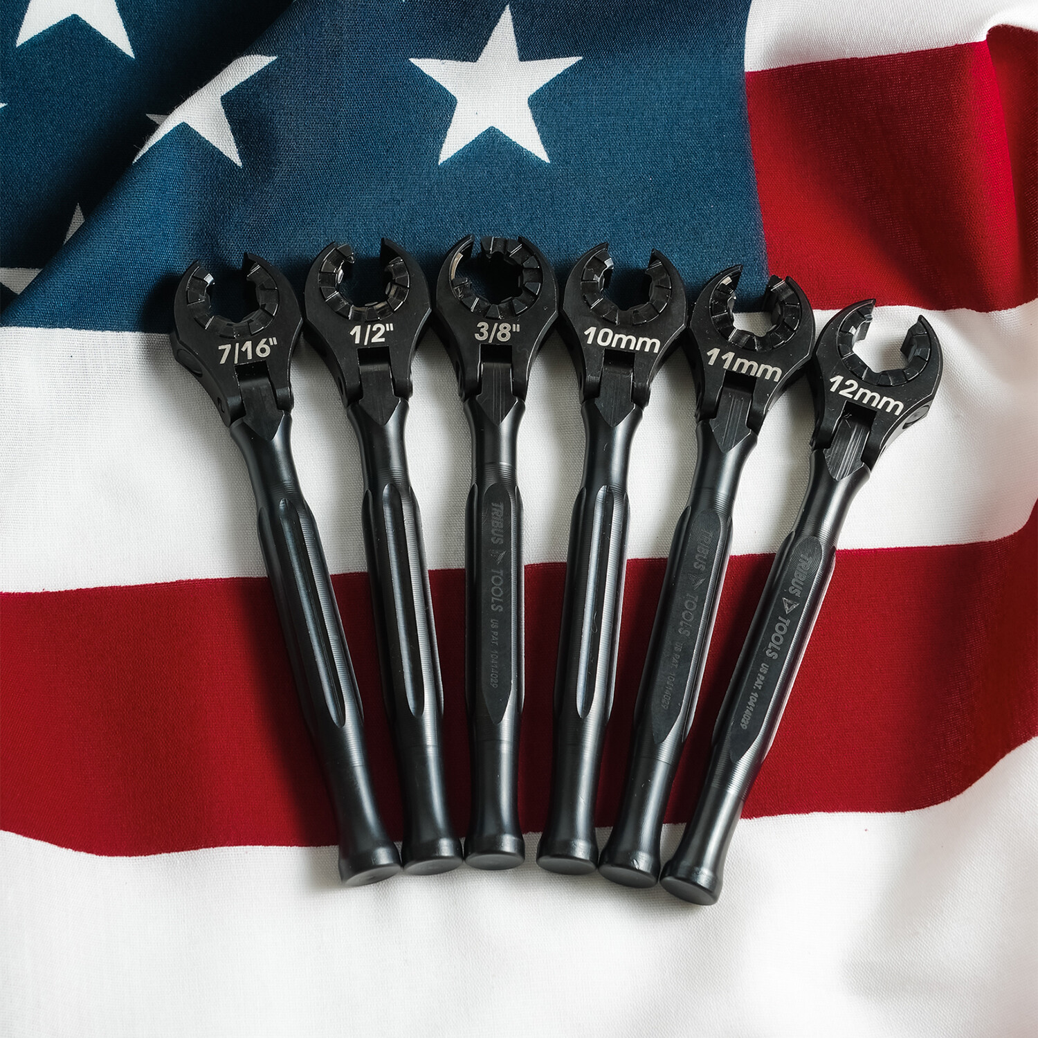 Mixed Wrench Set // 9 Pieces // 10mm, 11mm, 12mm, 13mm, 14mm, 3/8”, 7/16”,  1/2, 9/16 - Tribus Tools - Touch of Modern