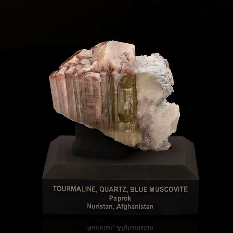 Watermelon Tourmaline, Quartz, And Blue Muscovite