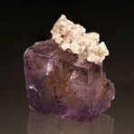 Barite on Purple Fluorite