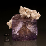 Barite on Purple Fluorite