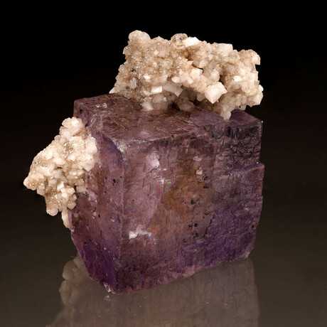 Barite on Purple Fluorite