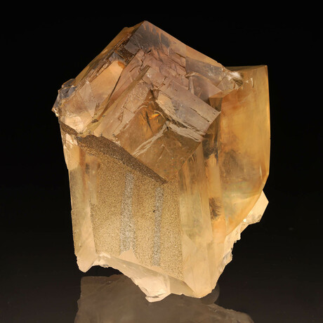 Golden Calcite With Druzy Quartz