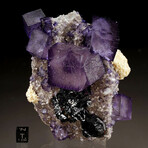 Purple Fluorite, Sphalerite, and Barite // 1.65 Lb.