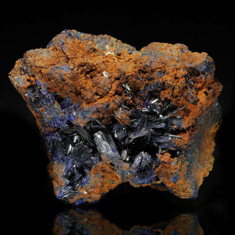 Azurite With Limonite