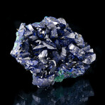 Azurite On Malachite