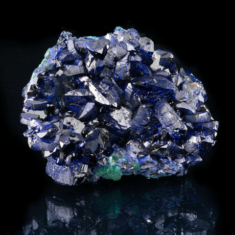 Azurite On Malachite