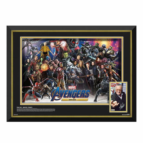 Stan Lee // Avengers // Autographed Photo Display // Limited Edition #63 Of 63
