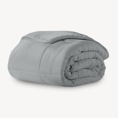Microfiber Down-Alternative Comforter // Gray (Twin)