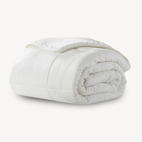 Microfiber Down-Alternative Comforter // White (Twin)