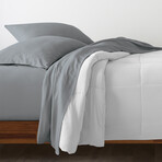 4-Piece 300 TC Percale Cotton Sheet Set // Charcoal (Full)