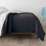 Microfiber Down-Alternative Comforter // Black (Twin)