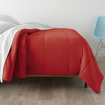 Microfiber Down-Alternative Comforter // Brick Red (Twin)