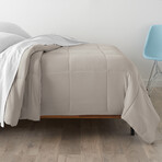Microfiber Down-Alternative Comforter // Khaki (Twin)