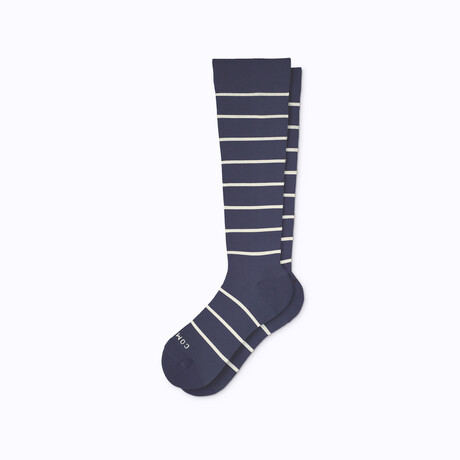 Stripe Companion Socks // Navy + Sand (Small)