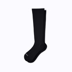 Solid Companion Socks // Black (Large Wide Calf)