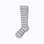 Stripe Companion Socks // Gray + Charcoal (Small)