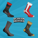 Screen Heroes Pack Socks // 4 Pairs