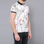 Reese Floral Printed Polo // Cream (S)