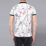 Reese Floral Printed Polo // Cream (S)