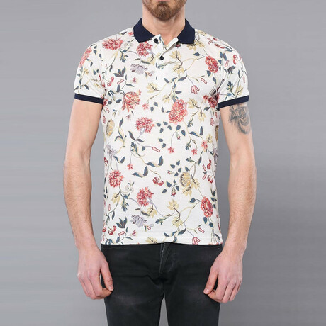 Sullivan Floral Polo // Cream (S)