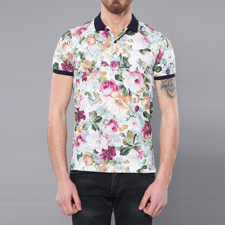 Howard Floral Polo // Ecru (S)