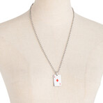 Ace of Diamonds Pendant Drop Necklace // 24"