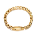 Jacob 18K Gold Plated Braided Titanium Bracelet // 8"