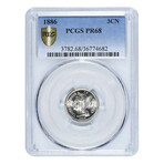 1886 Three Cent Nickel PCGS Certified PR68
