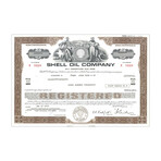 Shell Oil Co. Bond Certificate // Values Vary // Brown // 1970s