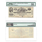1862-1863 Notes of the Confederacy // 7 Note Set // PCGS & PMG Certified // $1, $2, $5, $10, $20, $50, $100