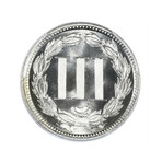 1886 Three Cent Nickel PCGS Certified PR68