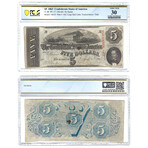 1862-1863 Notes of the Confederacy // 7 Note Set // PCGS & PMG Certified // $1, $2, $5, $10, $20, $50, $100
