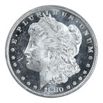 1880-O Morgan Silver Dollar // PCGS & CAC Certified MS63 DMPL // Wood Presentation Box