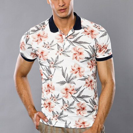 Brayan Floral Polo // Ecru (S)