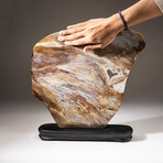 Polished Natural Agate Slice On Stand