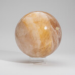 Large Genuine Polished Rose Quartz Sphere + Acrylic Display Stand