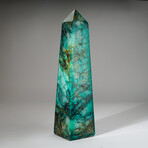 Large Genuine Polished Chrysocolla Obelisk