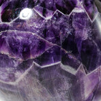 Genuine Polished Chevron Amethyst Sphere + Acrylic Display Stand