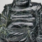 Genuine Polished Hand Carved Black Jade Buddha