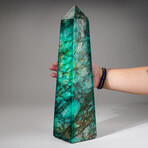 Large Genuine Polished Chrysocolla Obelisk