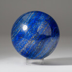 Genuine Polished Lapis Lazuli Sphere + Acrylic Display Stand // Ver. 1