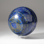 Genuine Polished Lapis Lazuli Sphere + Acrylic Display Stand // Ver. 2