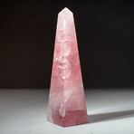 Genuine Polished Rose Quartz Obelisk