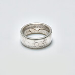 Polished Silver Walking Liberty Coin Ring // Silver (Size 6)