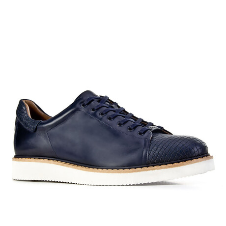 Frederic Genuine Leather Lace Up Men's Casual Shoes // Navy (Euro: 39)