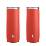Insulated Stainless Steel Cocktail + Beer Glass // 14.5 oz // Set of 2 // Coral