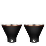 Insulated Stainless Steel Martini Glass // Set of 2 // Black
