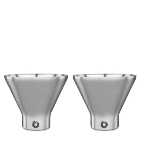 Insulated Stainless Steel Martini Glass // Set of 2 // Steel